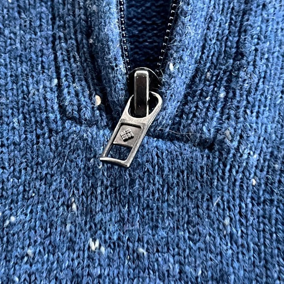 Columbia 1/4 Zip Wool Blend Sweater Blue Size Large - Picture 11 of 14